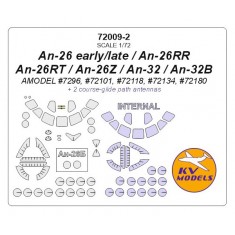 1/72 An-26/26RR/RT/Z/32/B Double sided Masking for Amodel kits