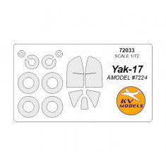 1/72 Yak-17 Masking w/Wheels Masks for Artmodel #7224