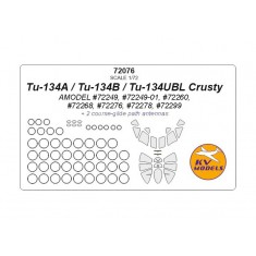 1/72 Tu-134A /B/UBL Crusty Masking for Amodel #72249/-01/72260/72268/72276/72278/72299