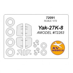 1/72 Yak-27K-8 Masking w/Wheels Masks for Amodel