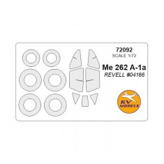 1/72 Me 262 A-1a Masking w/Wheels Masks for Revell #04166