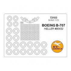 1/72 BOEING B-707 Masking for Heller #80452
