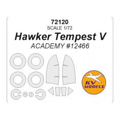 1/72 Hawker Tempest V Masking w/Wheels Masks for Academy kits