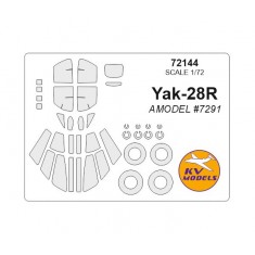 1/72 Yak-28R Masking w/Wheels Masks for Amodel