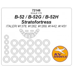 1/72 B-52/B-52G/B-52H Stratofortress Masking for Italeri #1378/1262/1269/1442