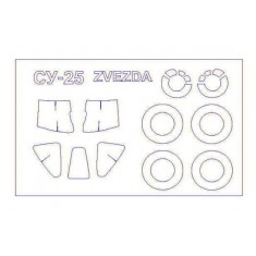1/72 Sukhoi Su-25 Paint Masking w/Wheels Masks for Zvezda kits