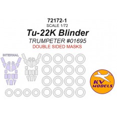 1/72 Tu-22K Blinder Double-sided Paint Masks for Trumpeter kit #01695