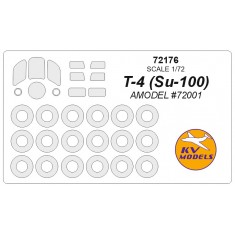 1/72 Sukhoi T-4 (Su-100) Paint Masking for A-MODEL #72001
