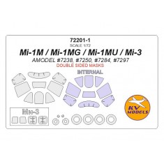 1/72 Mi-1M/MG/MU/3 Double sided Masking w/Wheels Masks for Amodel
