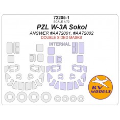 1/72 PZL W-3A Sokol Double-sided Masks for Answer #AA72001, #AA72002