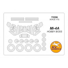 1/72 Mi-4A Masking w/Wheels Masks for HobbyBoss kits