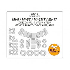 1/72 Mi-8/Mi-8T/Mi-8MT/Mi-17 Masking for Zvezda /Revell #04477/Bilek #972, #985