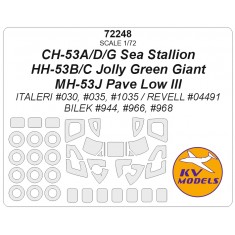 1/72 MH-53J Pave Low III/HH-53B/C Jolly Green Giant/CH-53A/D/G Masks for Italeri