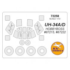 1/72 UH-34A/D "Choctaw" Masking for HobbyBoss #87215, #87222