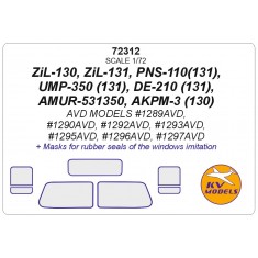 1/72 Zil-130/Zil-131 Masking for Avd Models
