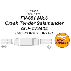1/72 FV-651 Mk.6 Crash Tender Salamander Paint Masking for ACE #72434