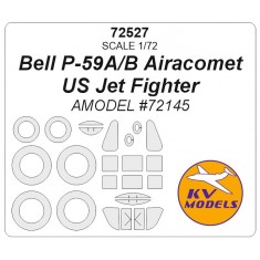 1/72 US Bell P-59 Airacomet Masking for Amodel #72145