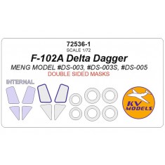 1/72 F-102A Delta Dagger Double Sided Masking for Meng #DS-003/003S/005