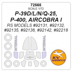 1/72 P-39D/L/N/Q-25/P-400/AIRCOBRA I Masking for RS Models
