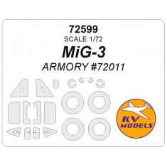 1/72 MiG-3 Late Production Masks for Armory #72011 (canopies and wheels)