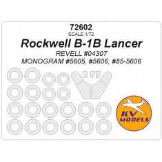 1/72 Rockwell B-1B Lancer Masking for Revell #04307/Monogram #5605/5606/85-5606