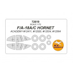 1/72 F/A-18A/C HORNET Masking for Academy #12411, #12520, #12534, #12564