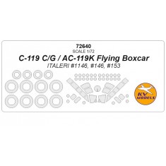 1/72 C-119 C/G Flying Boxcar Masking for Italeri #1146