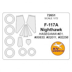 1/72 F-117A Nighthawk Masking for Hasegawa #E1,#00833, #02011, #02256