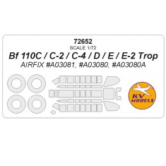 1/72 Bf 110C/C-2/-4/D/E/-2 Trop Masking for Airfix #A03081 #A03080 #A03080A