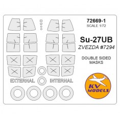 1/72 Su-27UB/Su-30SM Double-sided Masking for Zvezda #7294, #7314