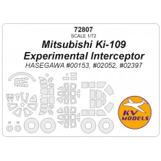 1/72 Mitsubishi Ki-109 Experimental Interceptor Masks for Hasegawa kits