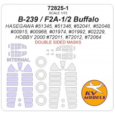 1/72 F2A-2 Buffalo 'U.S. Navy' Masks for Hasegawa/Hobby 2000 [Double-sided]
