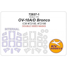 1/72 OV-10A/D Bronco Masks for ICM #72185/72186 [Double-sided] (canopies and wheels)