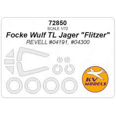 1/72 Focke Wulf TL Jager Flitzer Masks for Revell #04191/04300 (canopies and wheels)