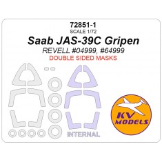 1/72 SAAB JAS-39C Gripen Masks for Revell [Double-sided] (canopies and wheels)