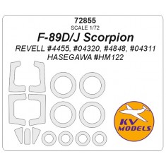 1/72 F-89 D/J Scorpion Masking for Revell #4455/04320/4848/04311/Hasegawa #HM122