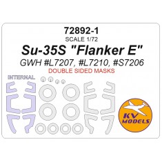 1/72 Su-35S Flanker E Double-Sided Mask Set (Wheels Mask Incl.) for GWH Kits