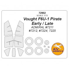1/72 Vought F6U-1 Pirate Early/Late Masking for Admiral/Az Models
