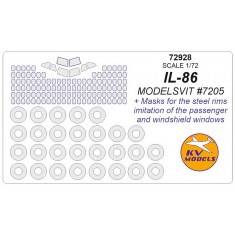 1/72 Ilyushin IL-86 Masking w/Wheels Masks for ModelSvit #7205