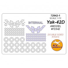 1/72 Yak-42D Double-sided Masking for Amodel kit #72342