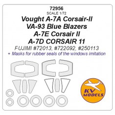 1/72 Vought A-7A/E/D Corsair-II VA-93 Blue Blazers Masking for Fujimi