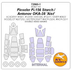 1/72 Fieseler Fi.156 Storch/Antonov OKA-38 'Aist' Double-sided Masking for Academy