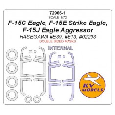 1/72 F-15C Eagle, 15E Strike Eagle, 15J Eagle Aggressor Double-sided Masking for Hasegawa