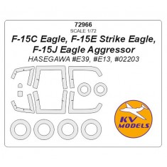 1/72 F-15C/J Eagle, F-15E Strike Eagle Aggressor Masking for Hasegawa #E39, #E13, #02203