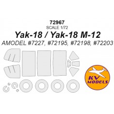 1/72 Yak-18 / M-12 Paint Masking for A-MODEL #7227 #72195 #72198 #72203
