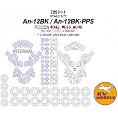 1/72 An-12BK/An-12BK-PPS Double-sided Paint Masking for Roden #042/046/048