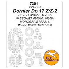 1/72 Do17Z Mask Set (Wheels Mask Incl.) for Revell/Hasegawa Kits