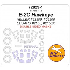 1/72 E-2C Hawkeye Double-Sided Mask Set (Wheels Mask Incl.) for Eduard Kits