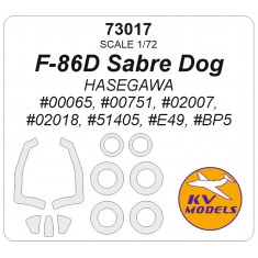 1/72 F-86D Sabre Dog Mask Set (Wheels Mask Incl.) for Hasegawa Kits