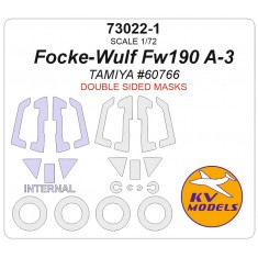 1/72 Fw190A-3 Double-Sided Mask Set (Wheels Mask Incl.) for Tamiya Kits